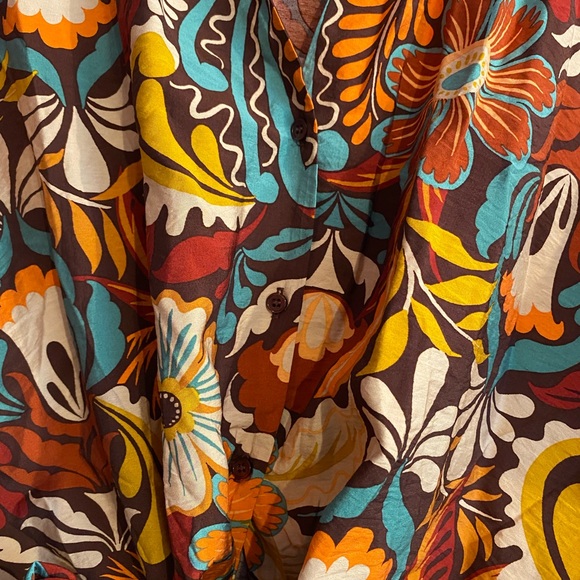 autres filles Colorful Floral Women's Blouse size large - Picture 2 of 4